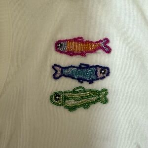 Colorful Fish Embroidered Pet Accessory